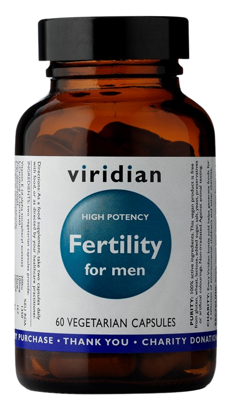 Viridian Nutrition High Potency Fertility for Men kapsuly pre zdravú prostatu a podporu potencie pre mužov 60 cps