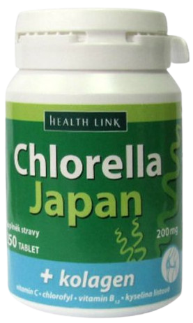 HEALTH LINK Chlorella Japan + kolagén 250 tablet