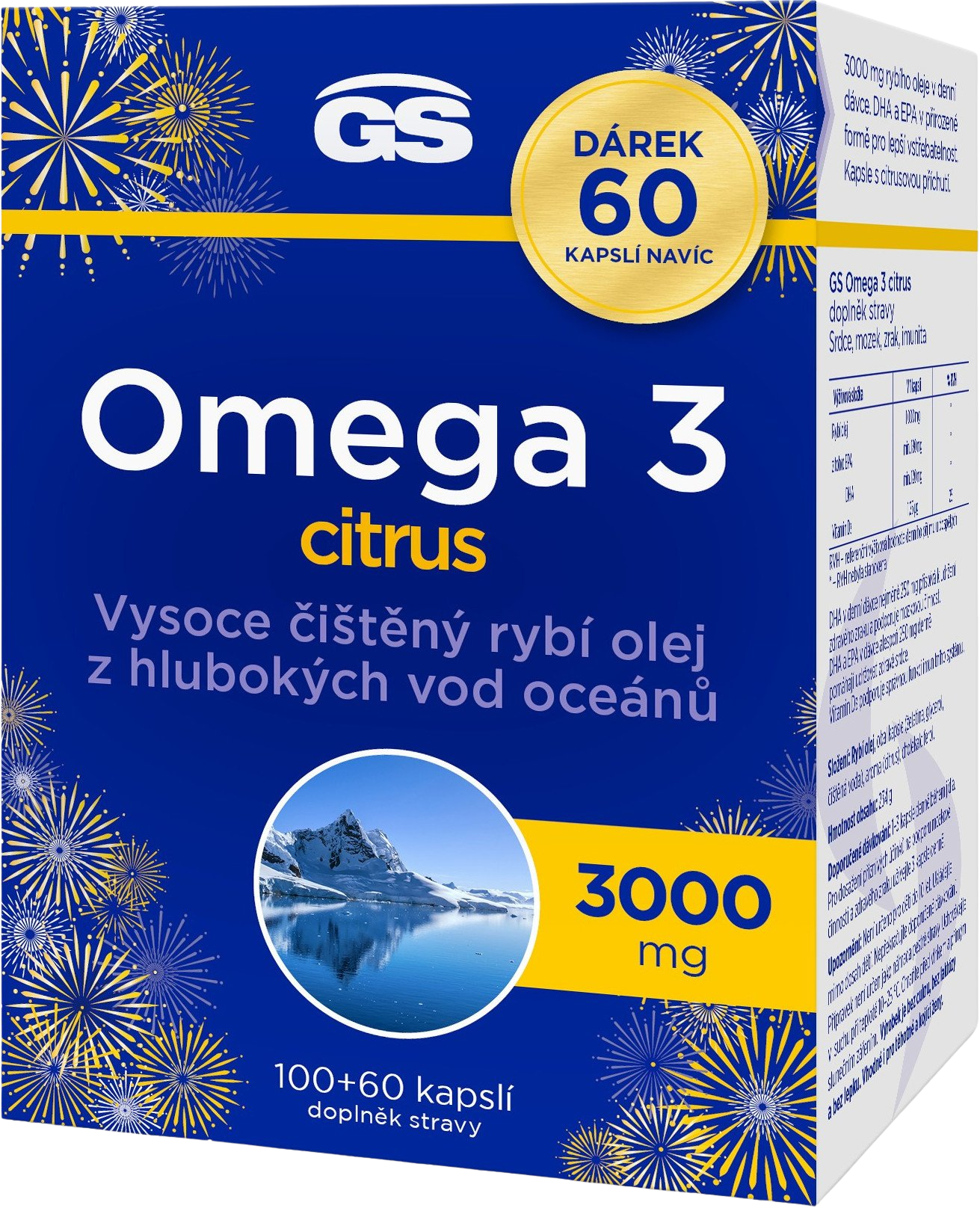 GS Omega 3 citrus 3000mg cps.100+60 dárek koupíte na Pilulka.cz