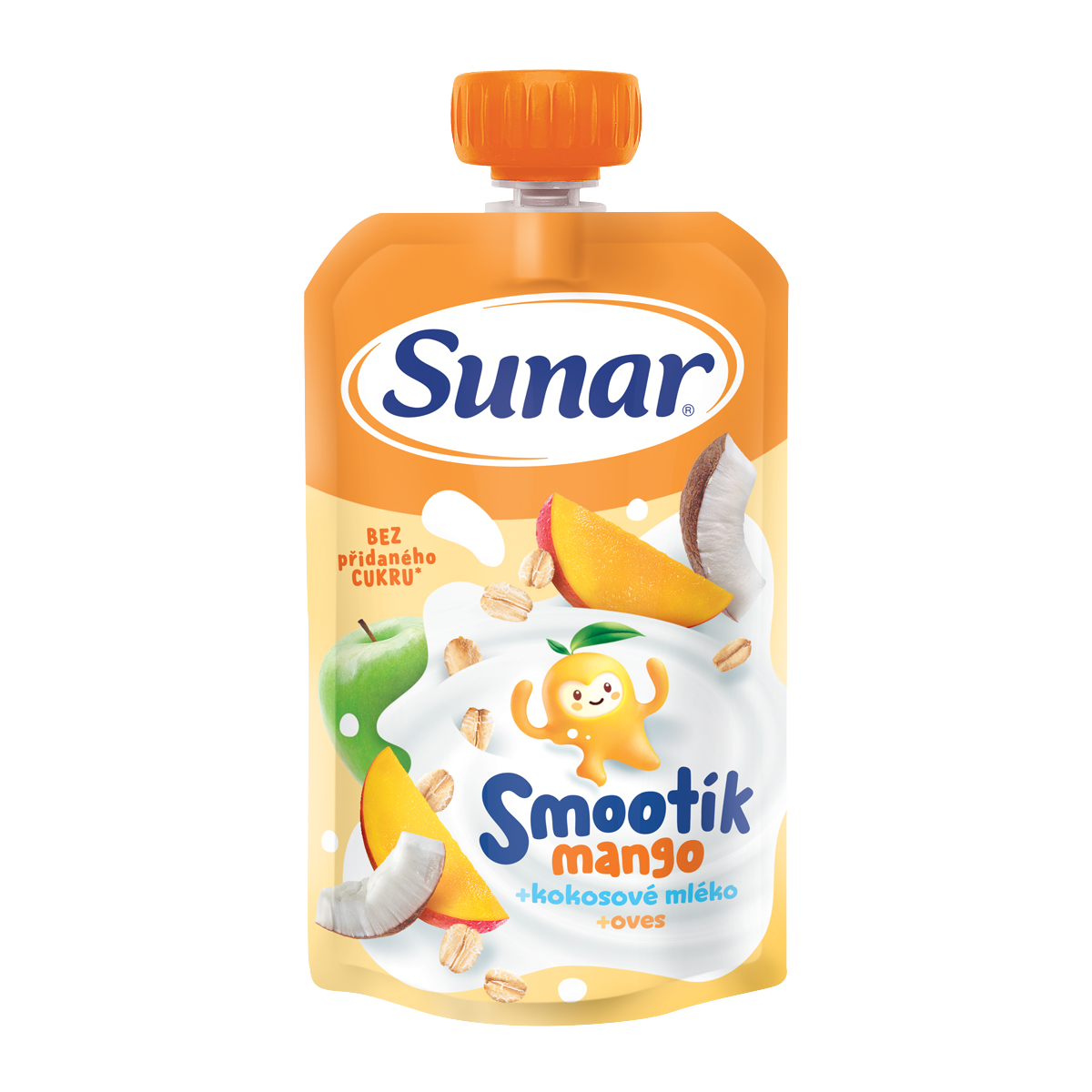 SUNAR Smootík dětská kapsička mango, kokosové mléko, ovesné vločky 12m+ 120 g