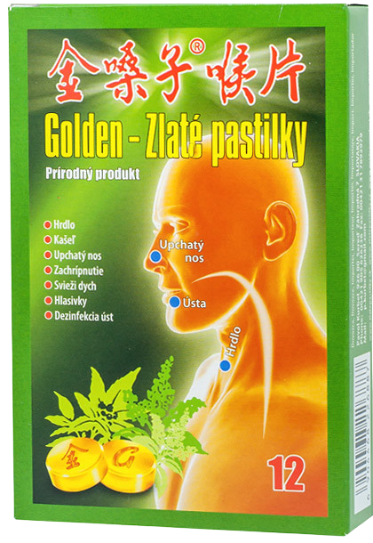 Golden Product Golden Zlaté pastilky, 12 ks