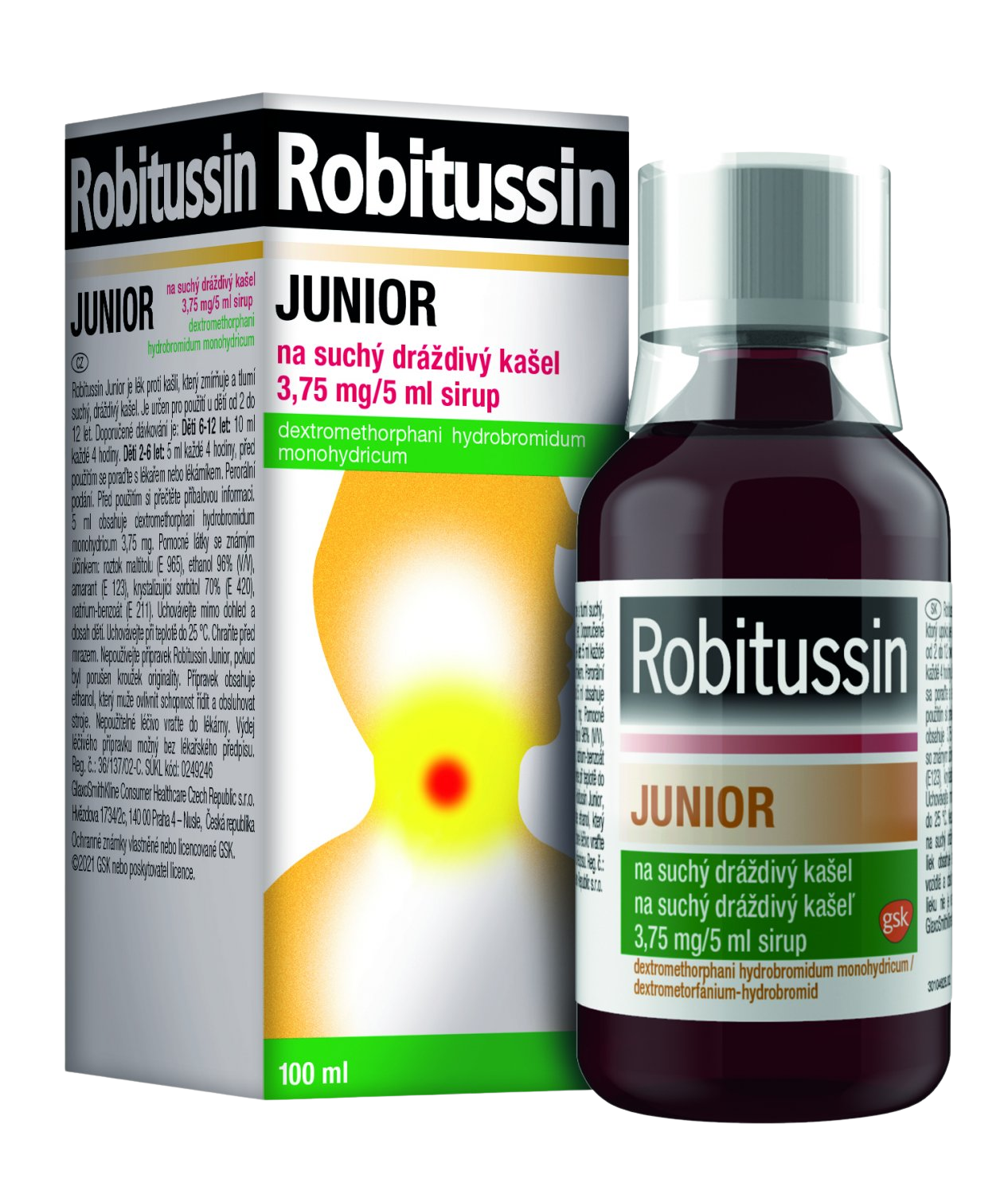ROBITUSSIN Junior sirup pre deti na suchý kašeľ 100 ml