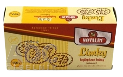 LIMKY Diétne keksy kakaové bezlepkové neplnené 150 g kúpite na Pilulka.sk