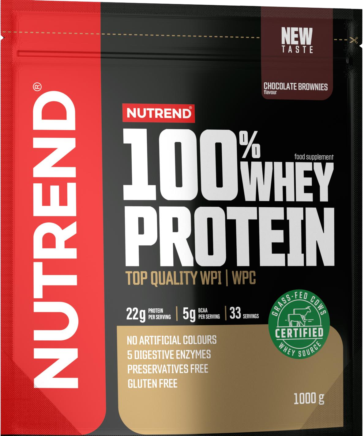 NUTREND 100% Whey Protein Čokoláda/brownies 1000 g