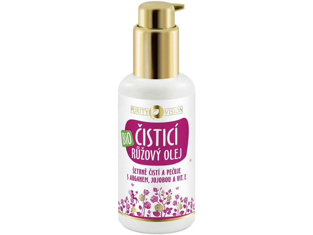 PURITY VISION Ružový čistiaci olej s arganom, jojobou a vit. E BIO 100 ml