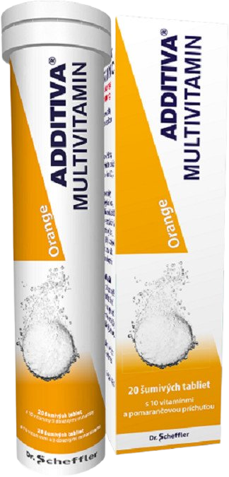 ADDITIVA Multivitamín pomaranč 20 šumivých tabliet kúpite na Pilulka.sk