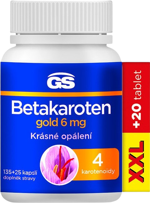 GS Betakaroten gold 6 mg, XXL 160 kapslí