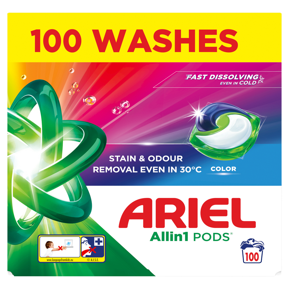 ARIEL Allin1 PODS, Color, kapsle na praní 100 ks