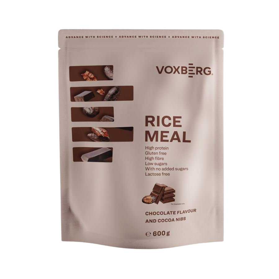 VOXBERG Protein Rice Meal Čokoláda kakaové nibsy 600 g