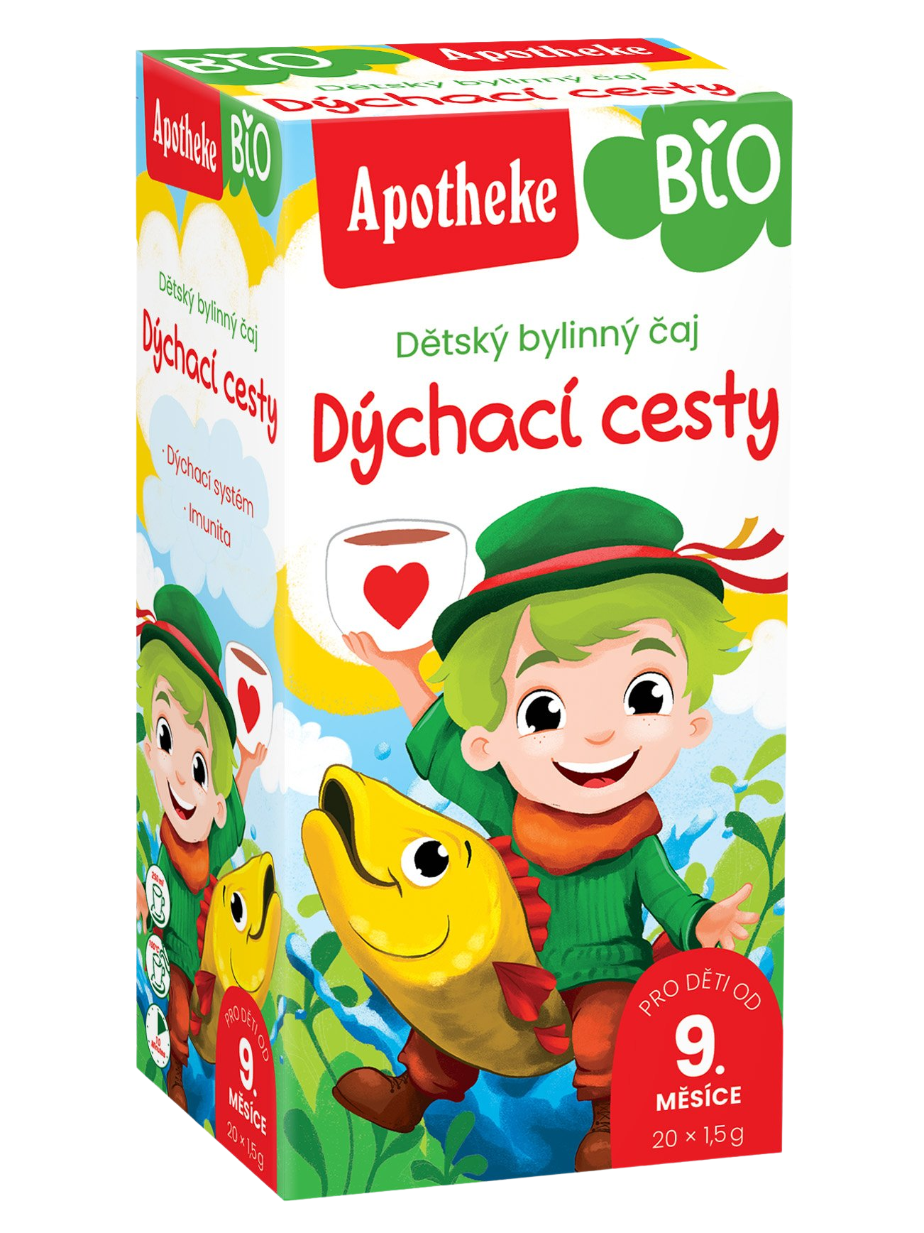 Apotheke BIO Detský bylinný čaj dýchacie cesty 20 x 1.5 g
