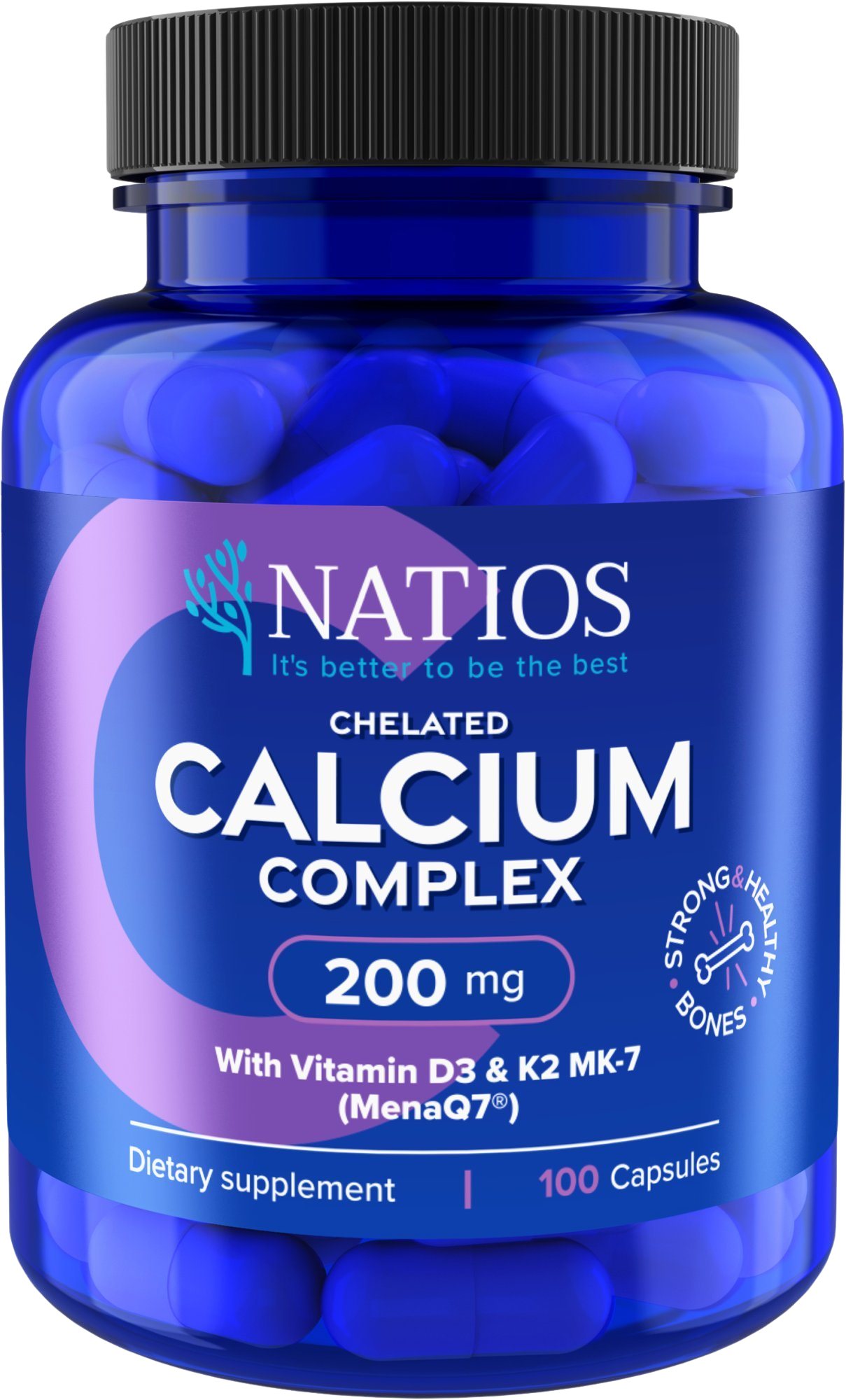 NATIOS Chelated Calcium Complex 200 mg 100 kapsúl