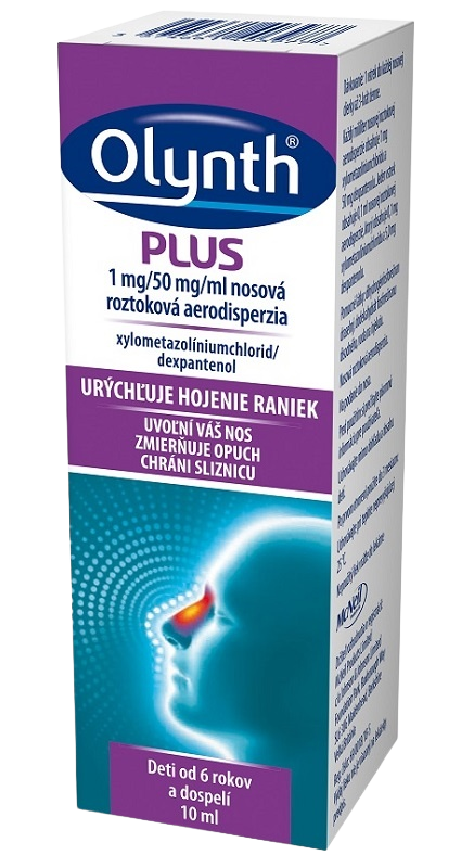 OLYNTH PLUS 1 mg/50 mg/ml nosová roztoková aerodisperzia na liečbu nádchy u dospelých a detí od 6 rokov, 10 ml kúpite na Pilulka.sk