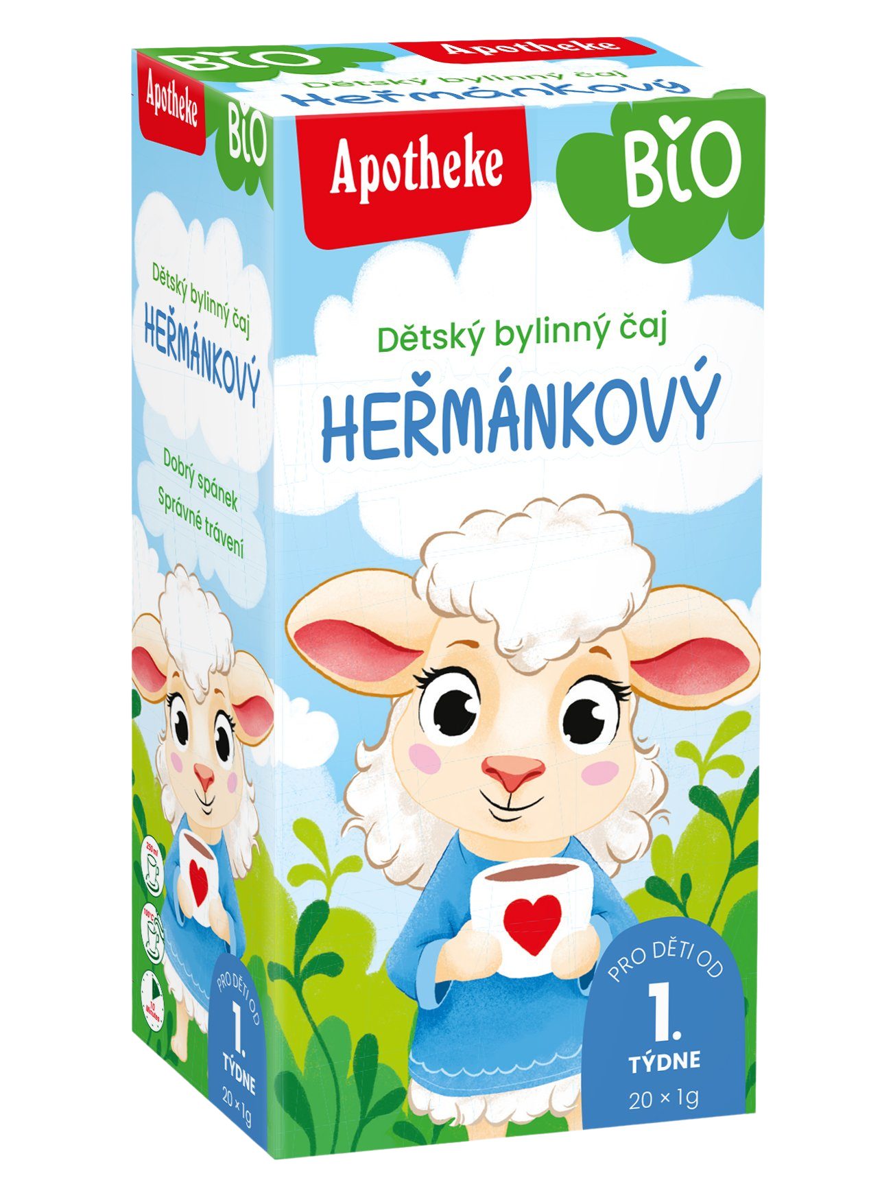 Apotheke Bio detský bylinný čaj rumančekový 20 x 1 g