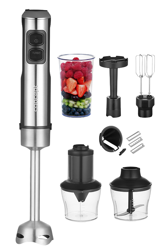 CONCEPT Tyčový mixér 1500 Ws chopperom, špiralizérom, double metlou TM5510