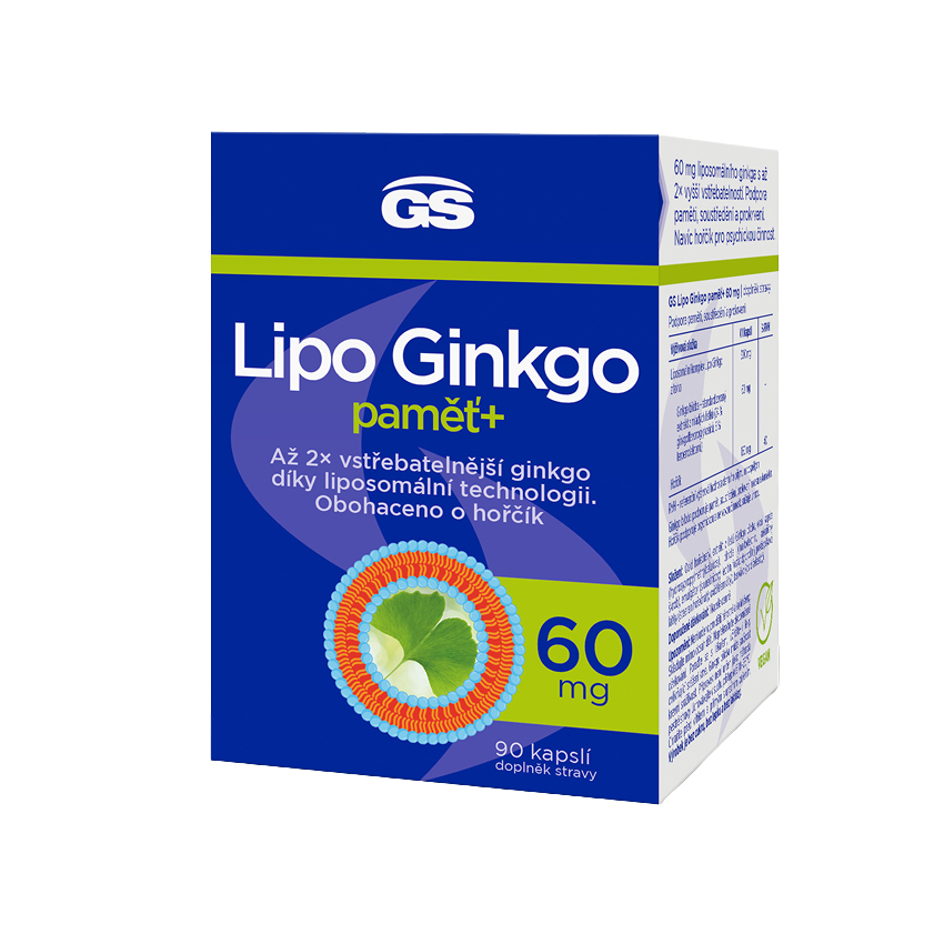 GS Lipo Ginkgo paměť+ 60 mg, 90 tablet