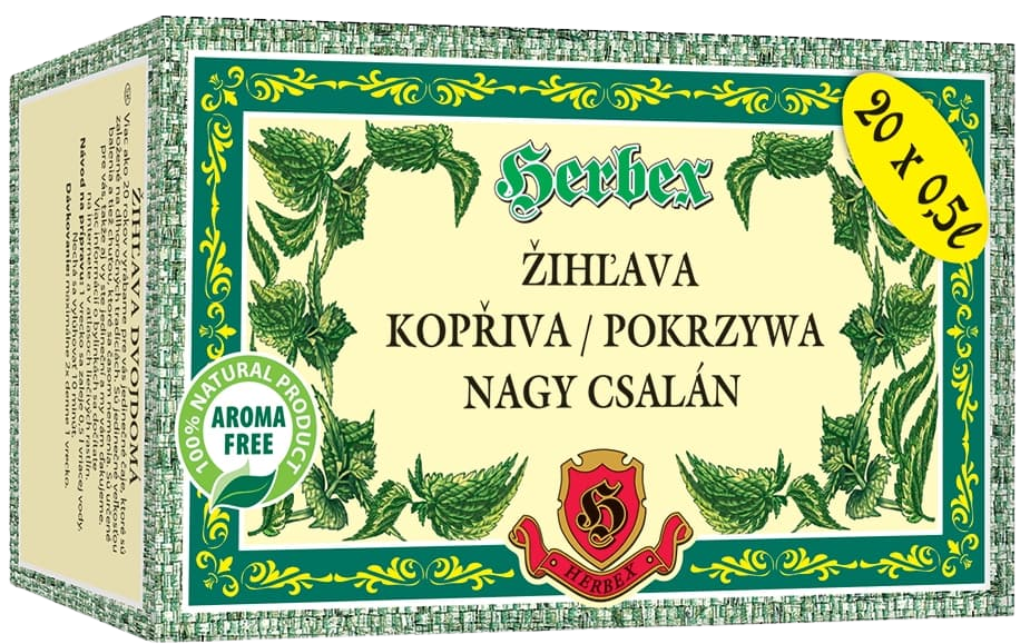 HERBEX Žihľava Dvojdomá bylinný čaj 20 x 3 g