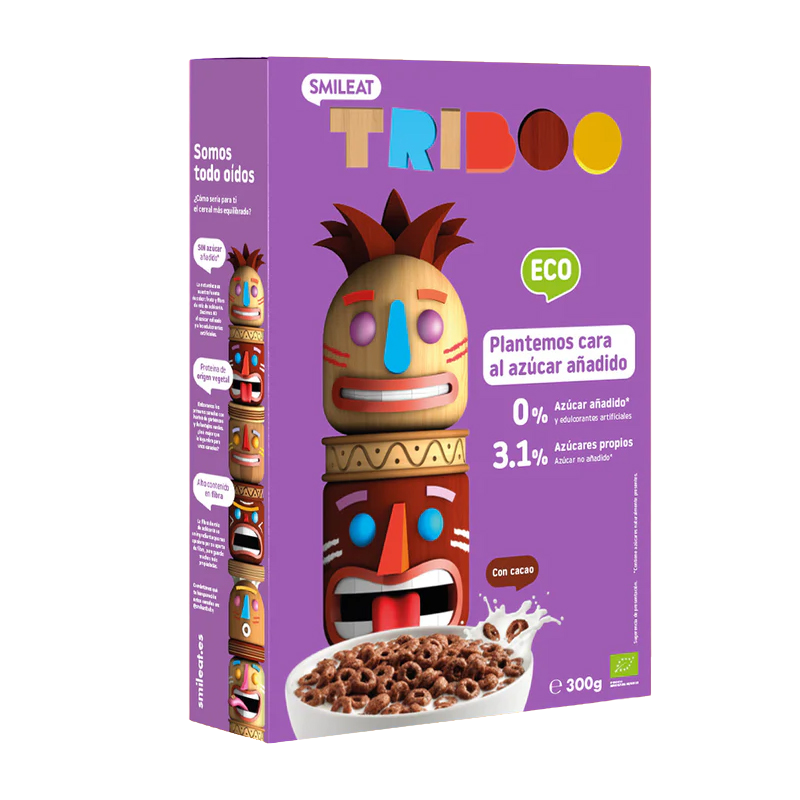 Smileat BIO cereální kakaové kroužky bez přidaného cukru 300 g