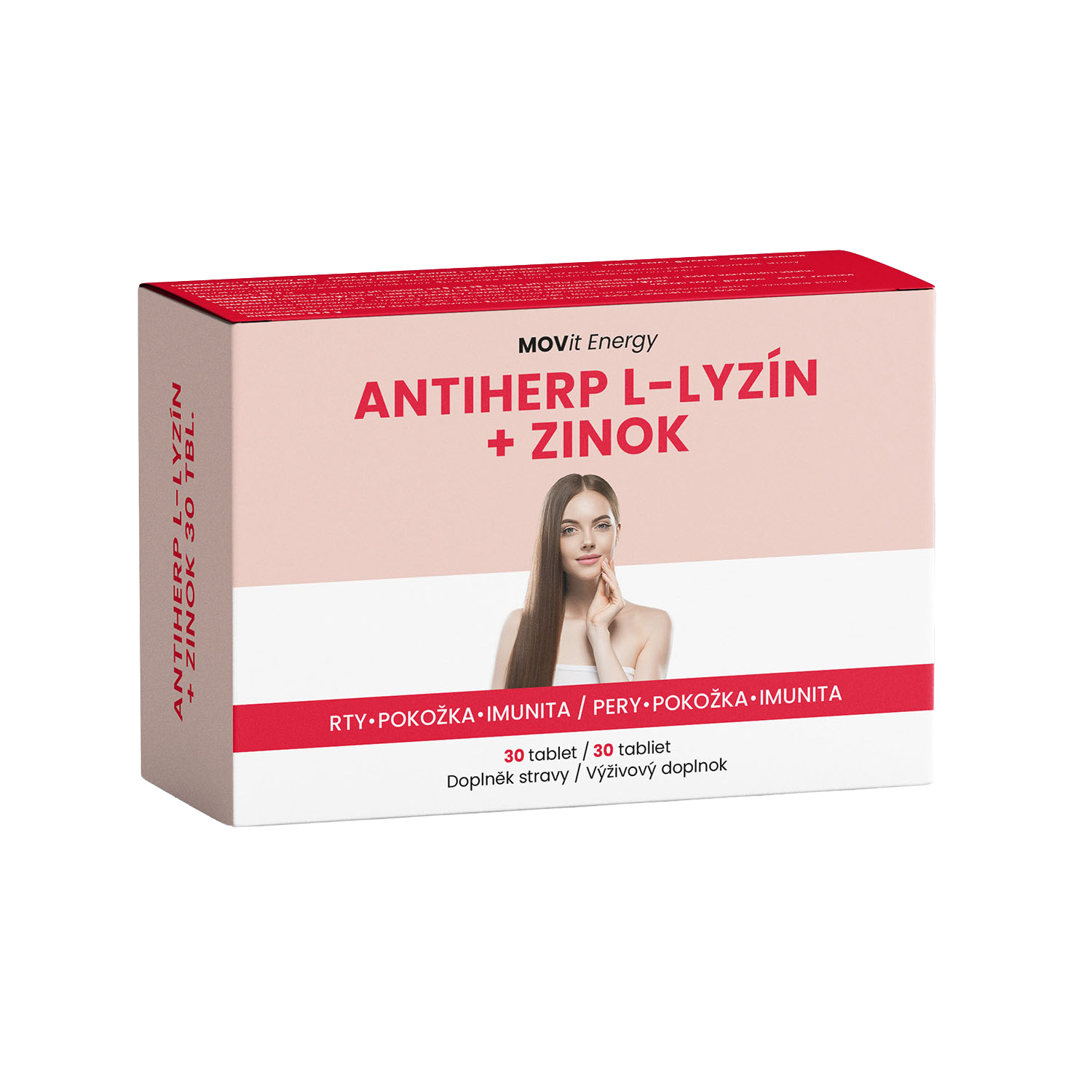 Movit Energy AntiHerp L-Lysin + Zinek tablety na podporu imunitného systému, pre krásnu pleť a nechty 30 tbl kúpite na Pilulka.sk