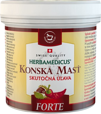 HERBAMEDICUS Konská hrejivá masť Forte 500 ml