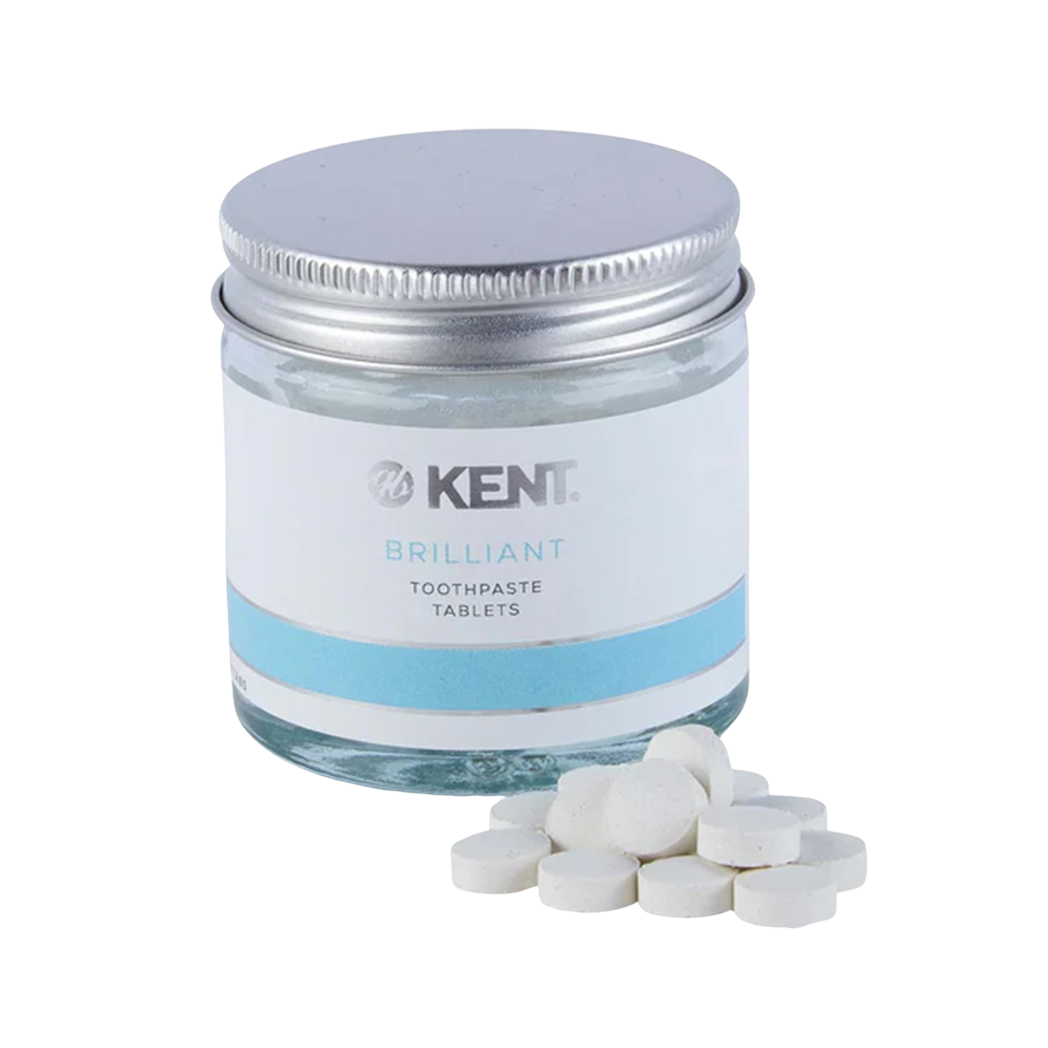 Fotografie GB KENT & SONS PLC Bělící zubní tablety (suchá zubní pasta) 62 ks