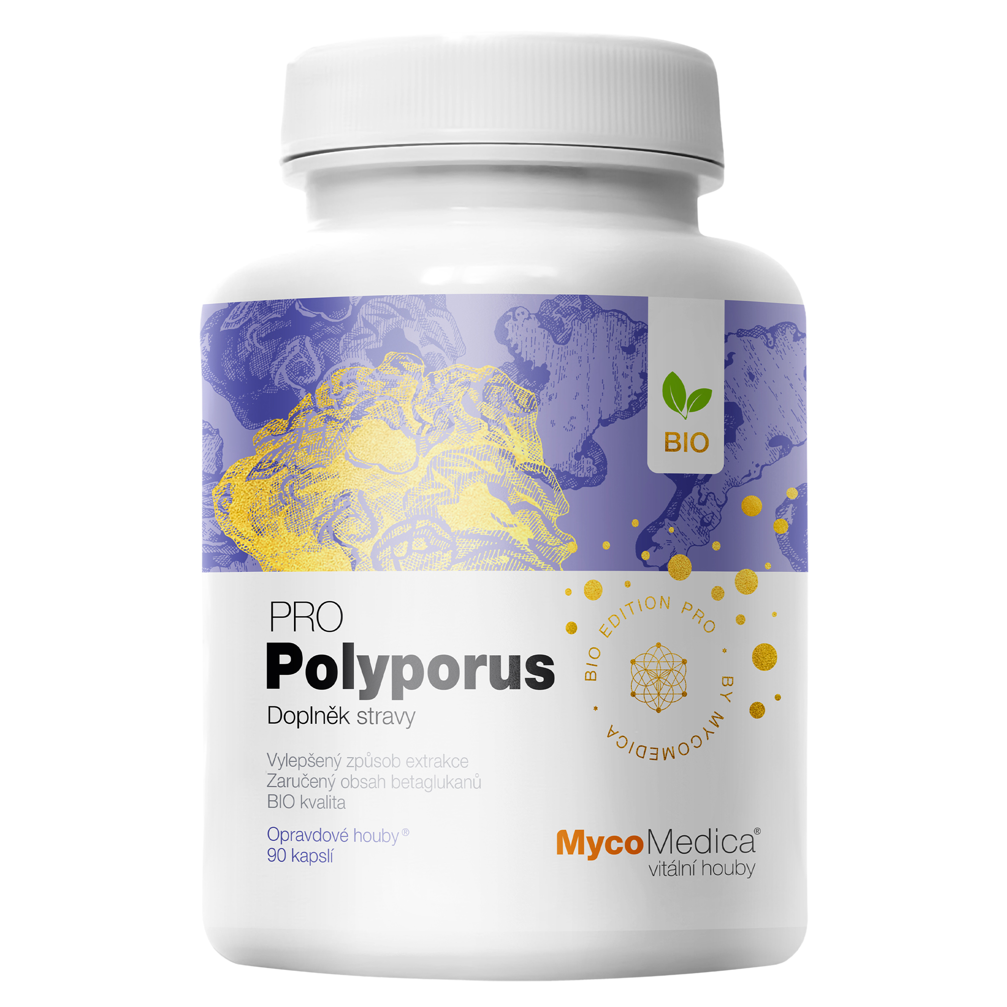 MycoMedica Polyporus PRO kapsle na vlasy 90 cps