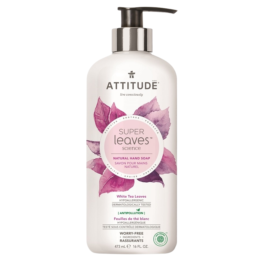 ATTITUDE Mydlo na ruky Super Leaves s detoxikačným účinkom, čajové listy 473 ml kúpite na Pilulka.sk