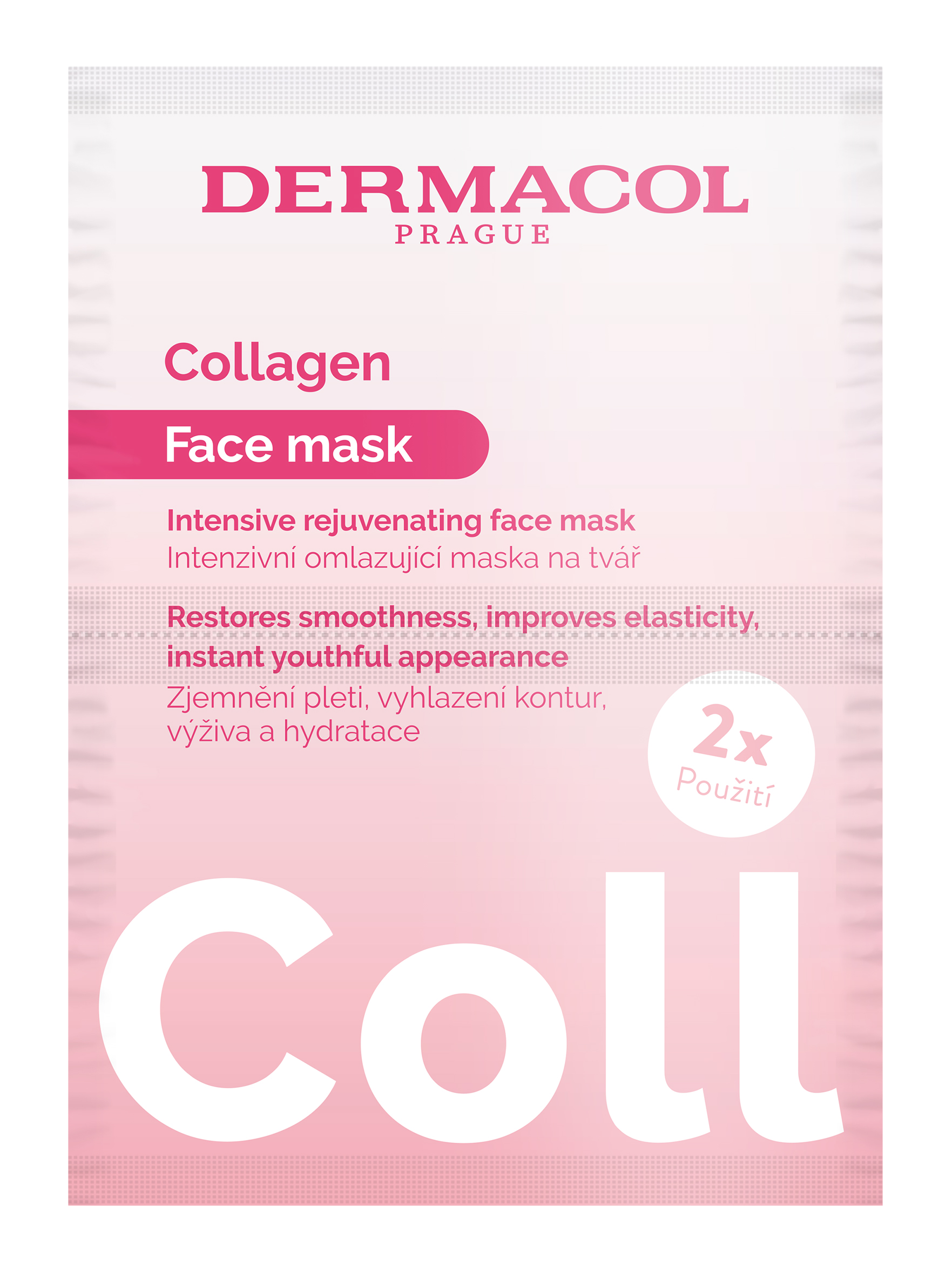 DERMACOL Collagen Intenzivní omlazující pleťová maska 2 x 8 ml