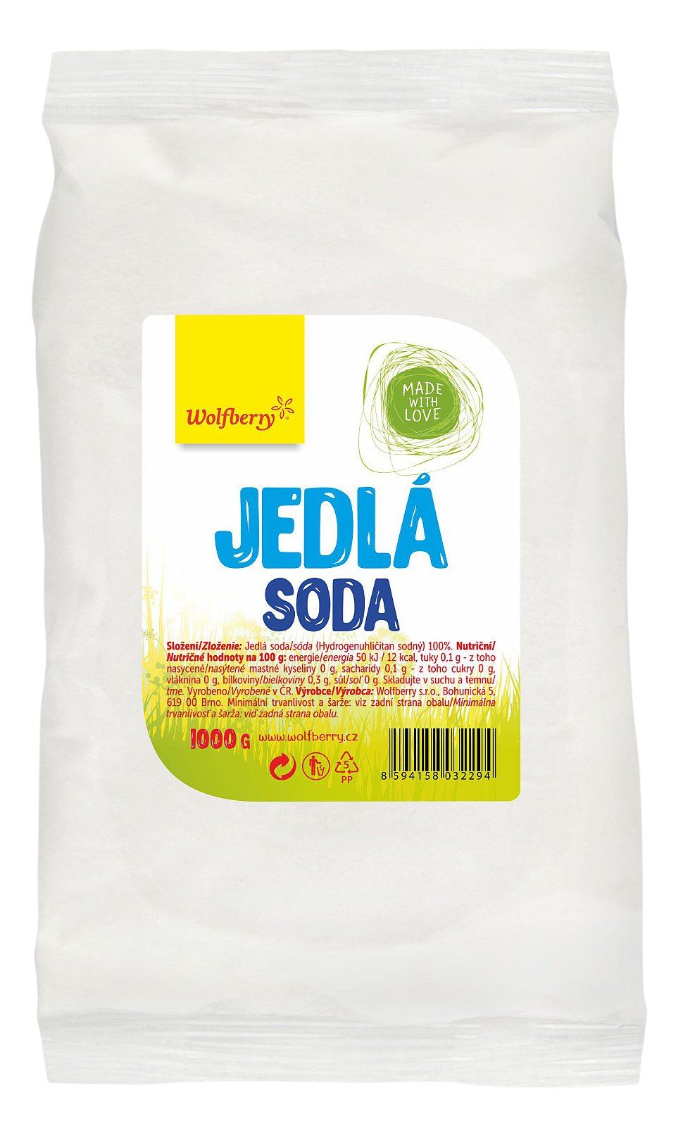 Wolfberry Jedlá sóda jedlá sóda 1000 g
