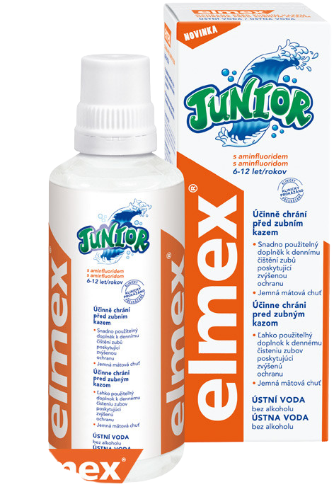 ELMEX Junior detská ústna voda pre deti vo veku 6-12 rokov 400 ml kúpite na Pilulka.sk