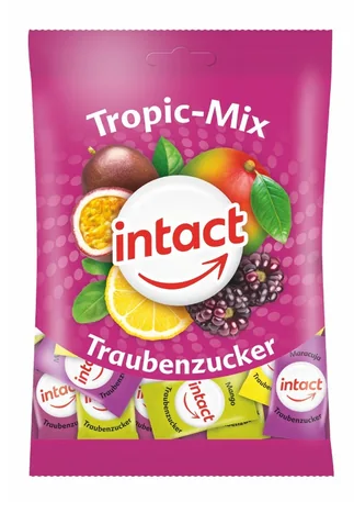 Intact hroznový cukr Tropic mix 75g