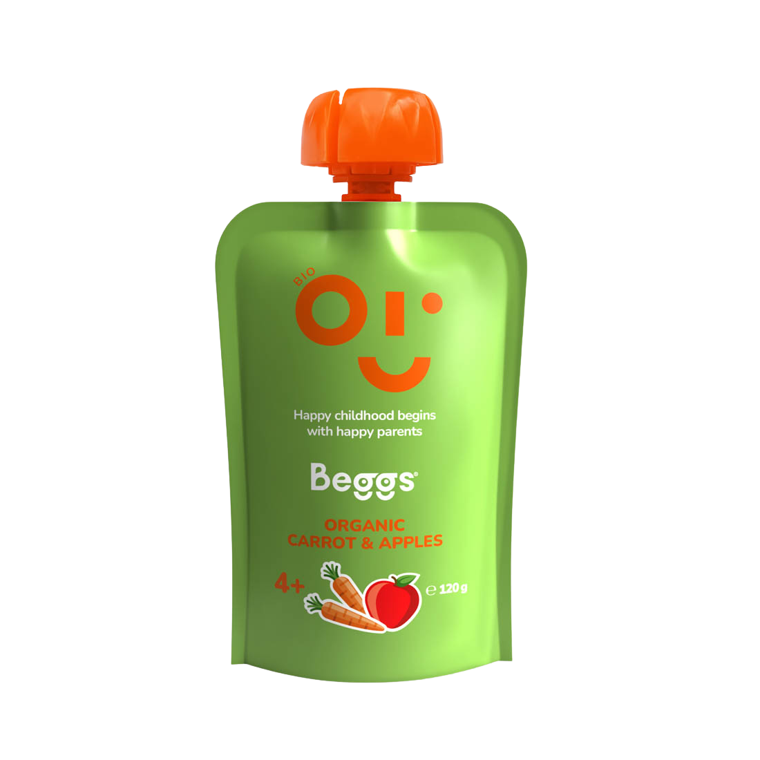 Beggs BIO Kapsička mrkev a jablka 4m+ 120 g koupíte na Pilulka.cz