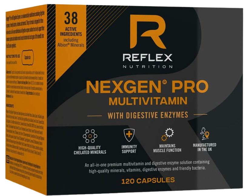 Reflex Nutrition Nexgen® Multivitamin PRO with Digestive Enzymes kapsuly s tráviacimi enzýmami 120 cps
