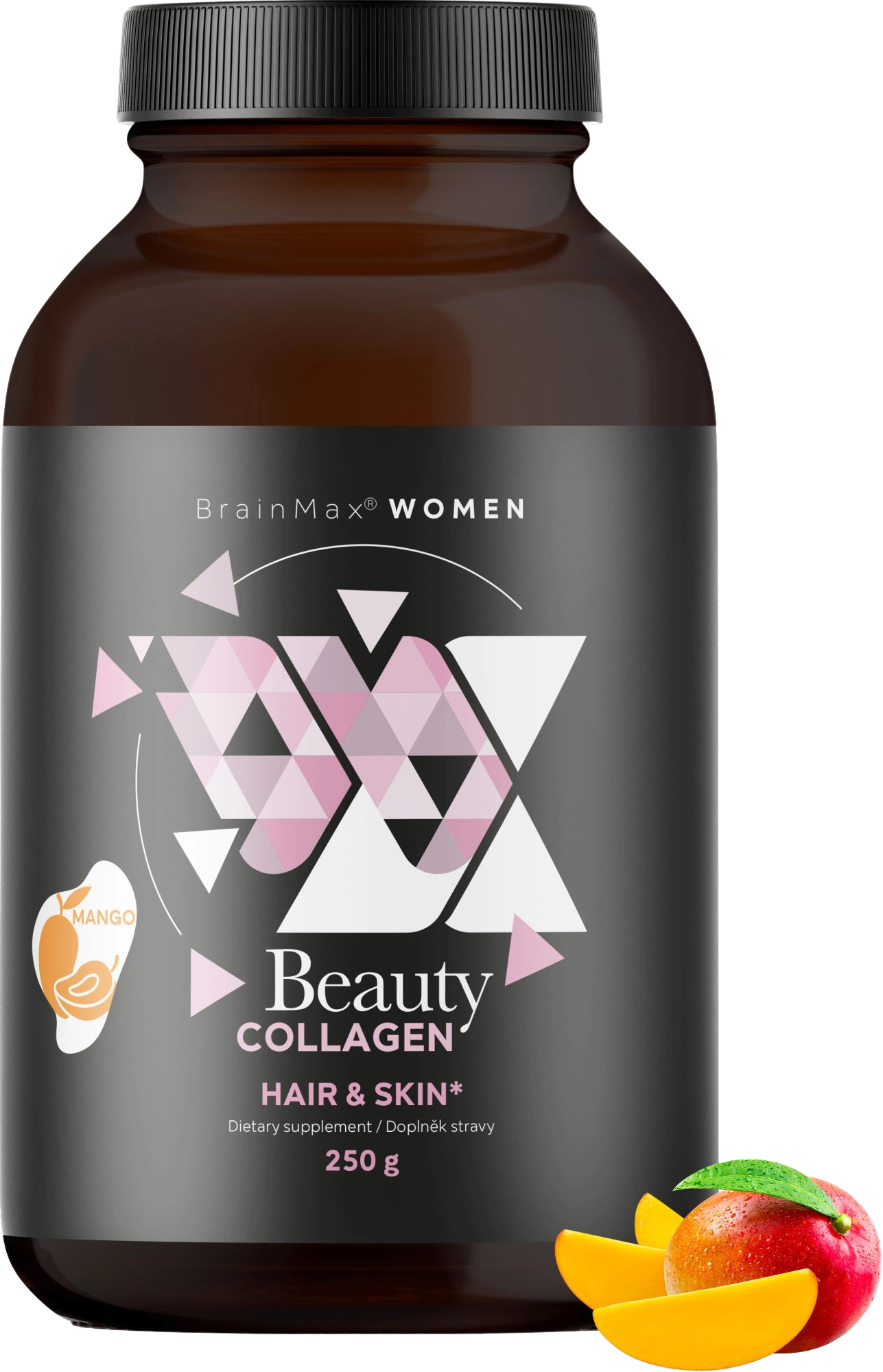 BRAINMAX Beauty Fish Collagen, mořský rybí kolagen Naticol® Mango 250 g