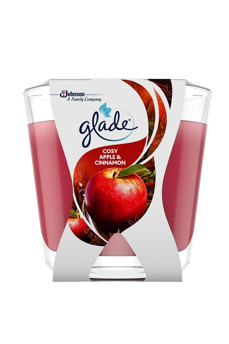 GLADE vonná sviečka Decor Cosy Apple & Cinnamon 70 g