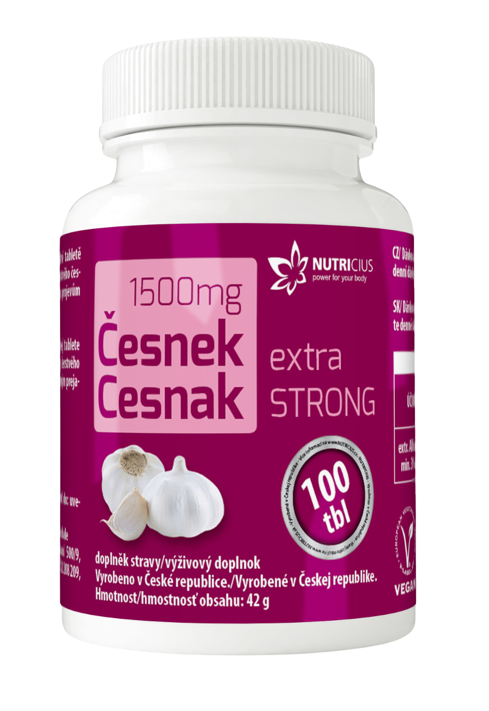 NUTRICIUS Cesnak extra Strong 100 tabliet