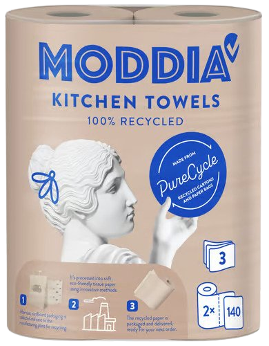 Fotografie MODDIA Kuchyňské utěrky PureCycle 3vrstvé