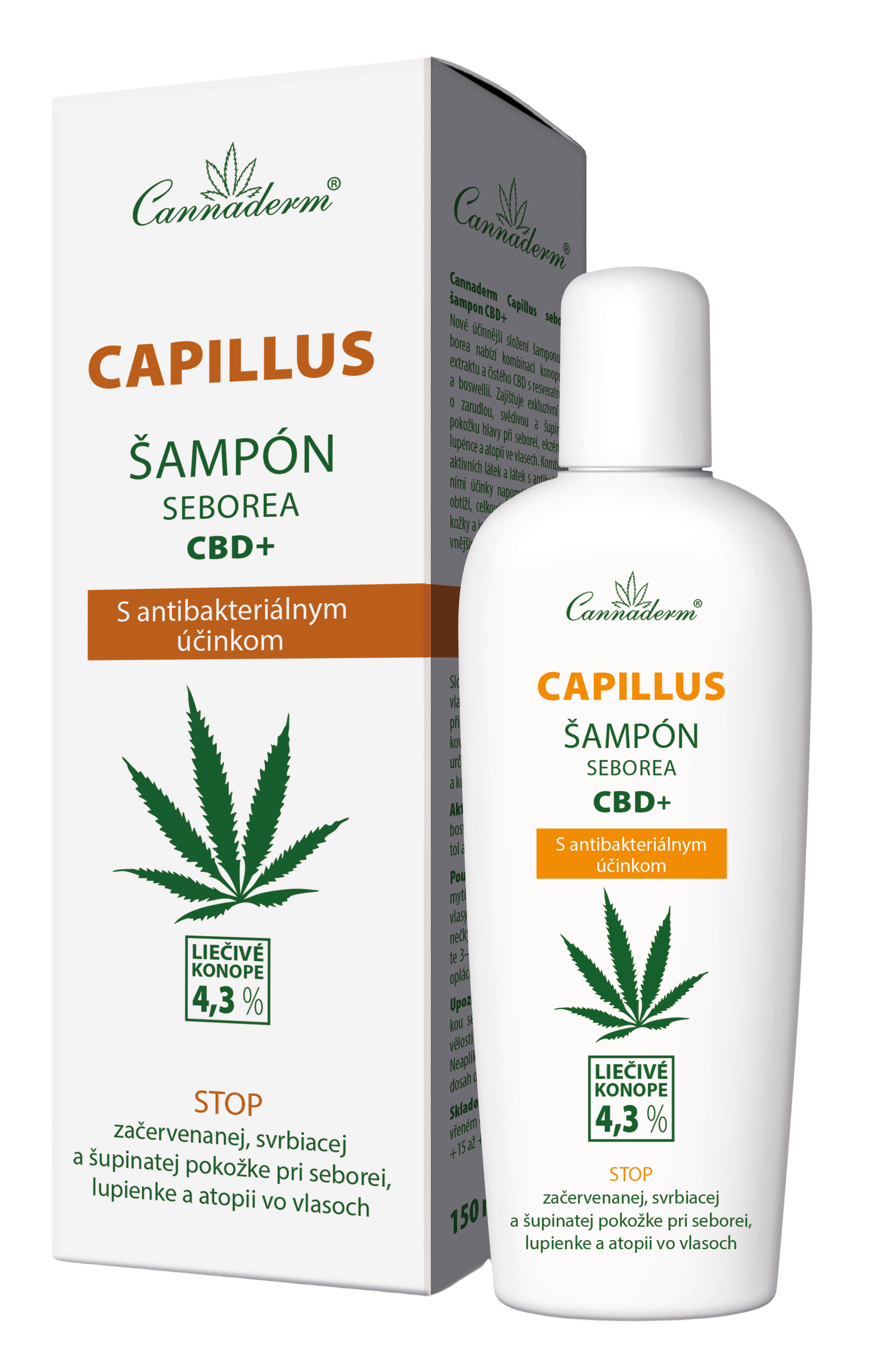 Cannaderm Capillus seborea šampon CBD+ 150ml