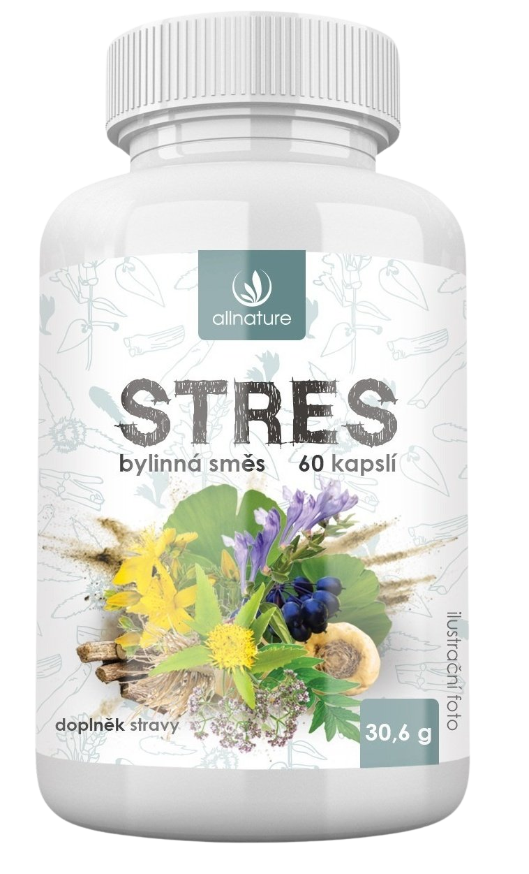 Allnature Stres kapsuly pre duševnú pohodu 60 cps