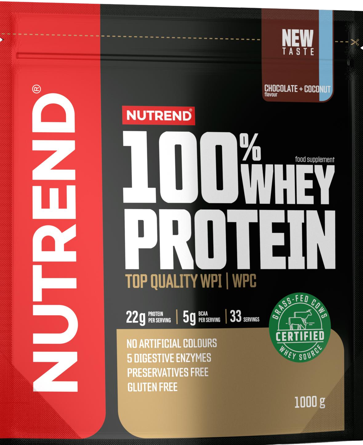 NUTREND 100% Whey Protein Čokoláda/kokos 1000 g