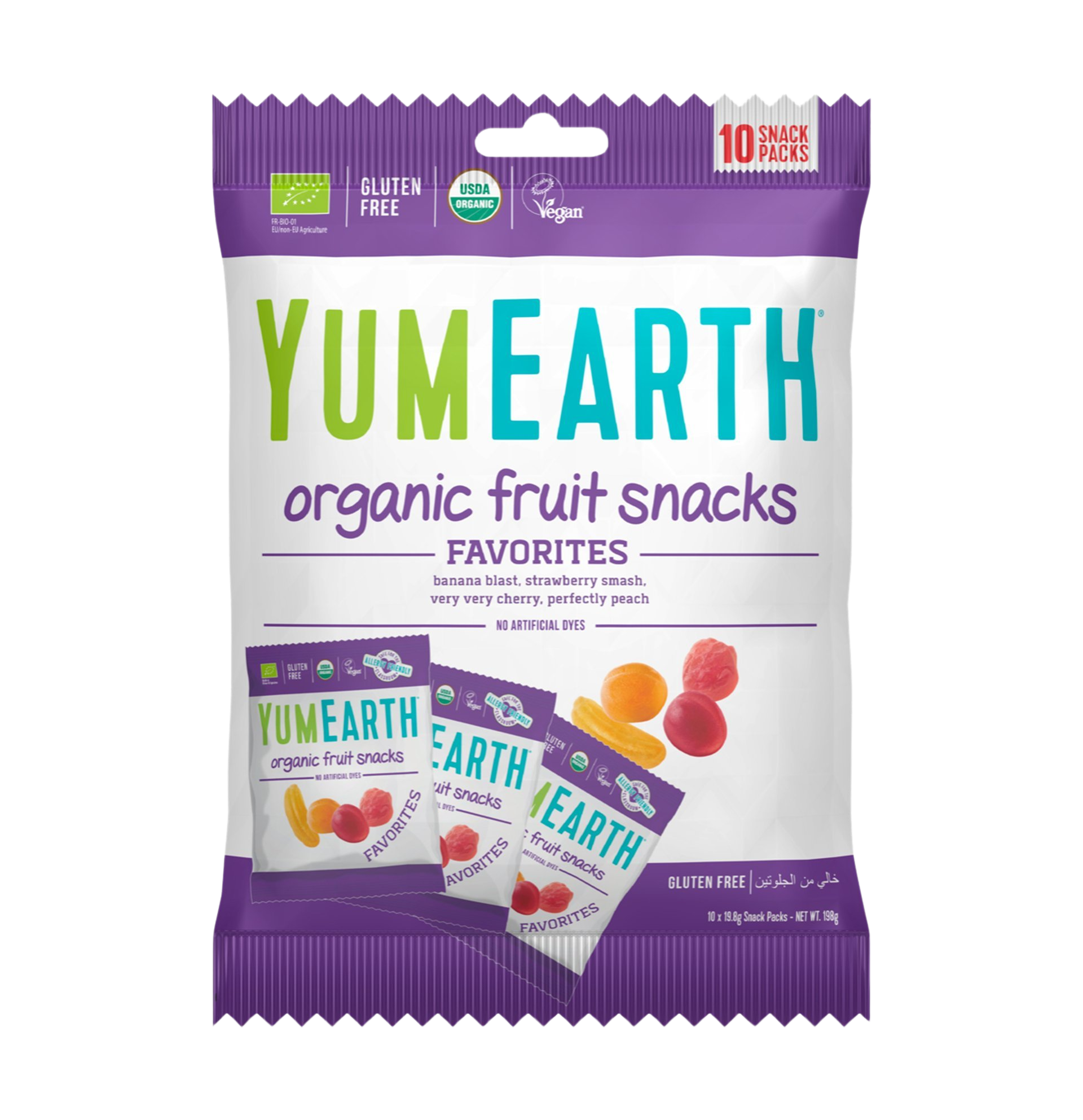 YumEarth Organické gumové cukríky Multipack 10 x 19.8 g