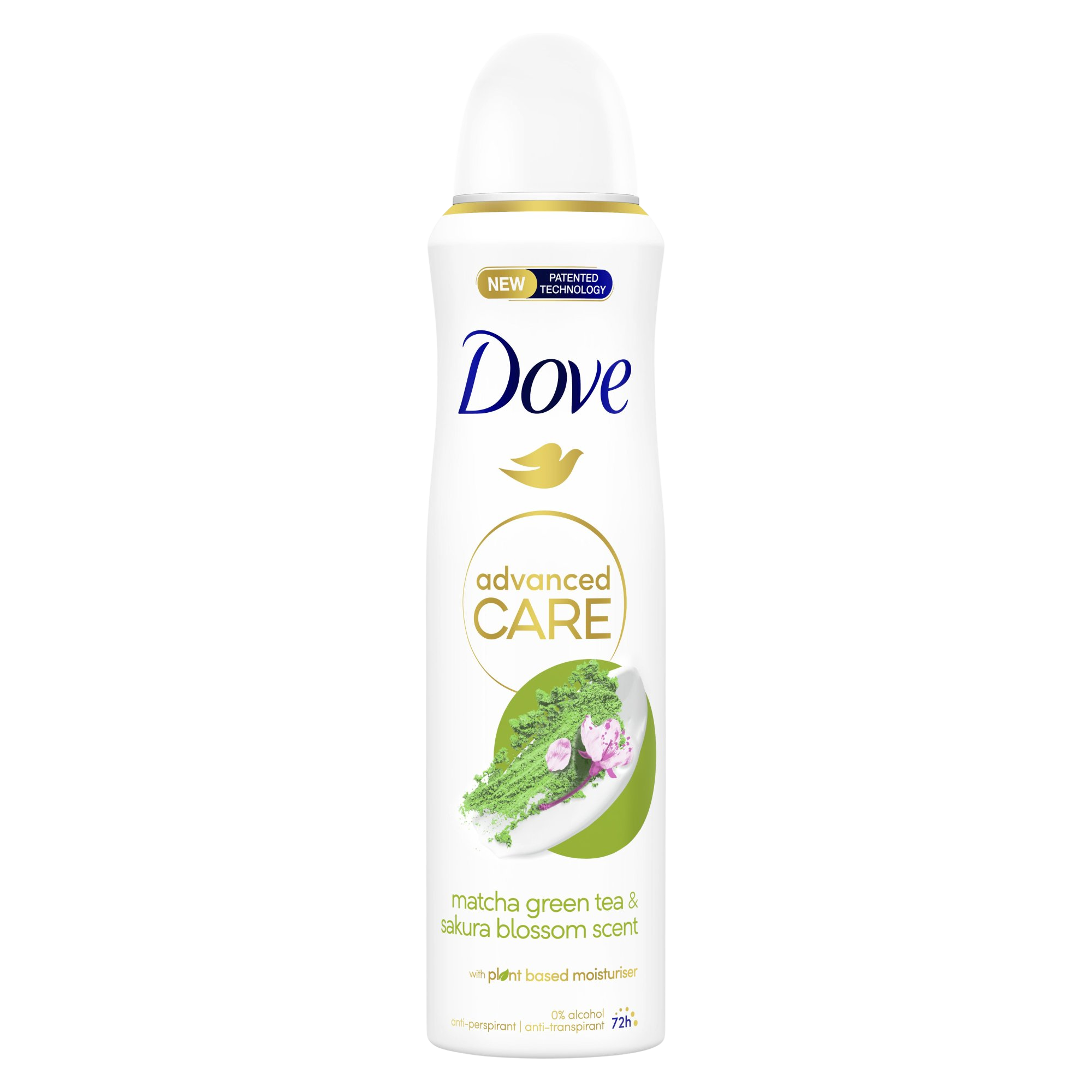 DOVE Advanced care Matcha a Zelený čaj antiperspirant sprej 150 ml