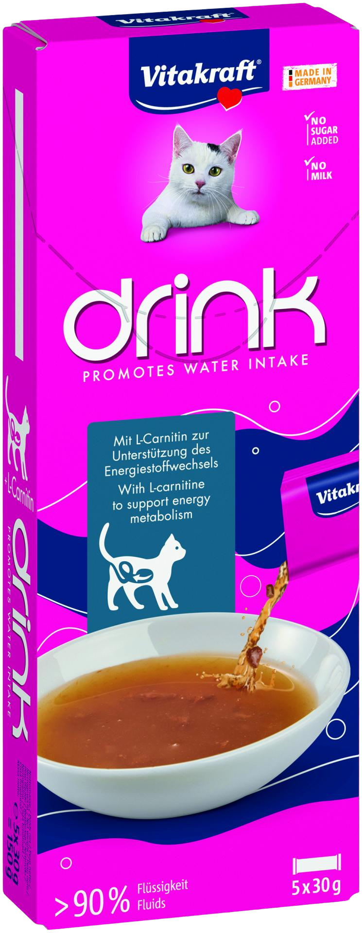 VITAKRAFT Cat drink losos+L-Carnitin 5 x 30 g