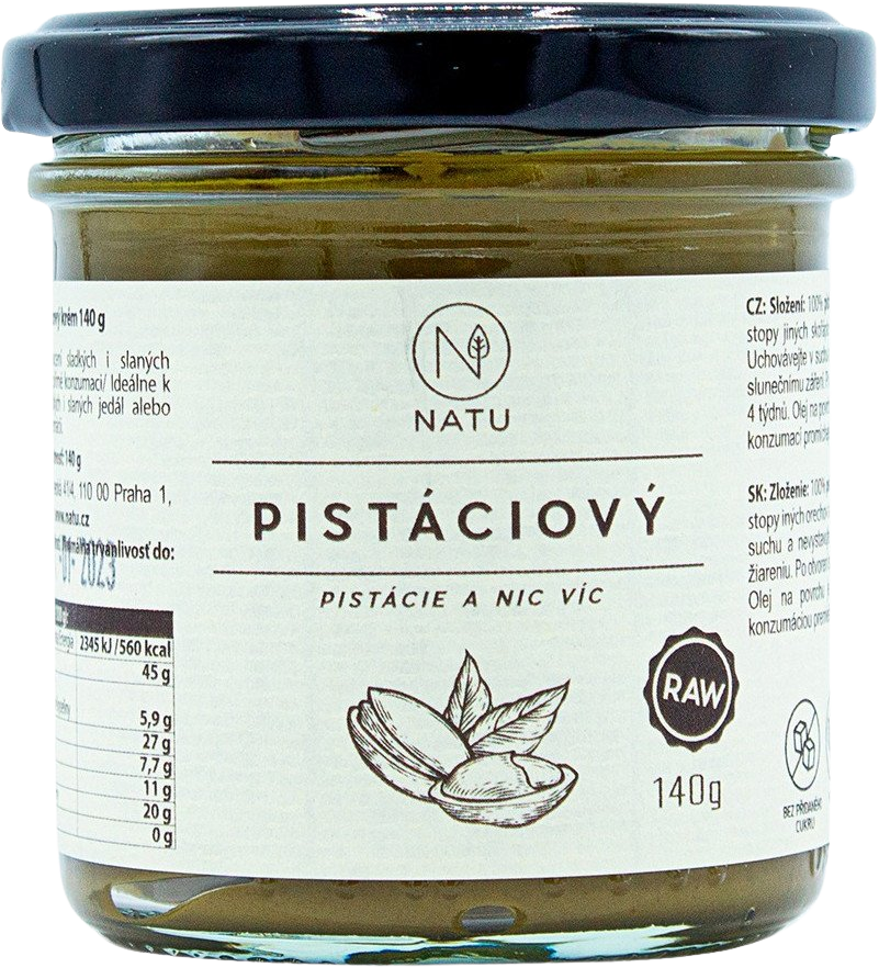 NATU Pistáciový krém orechová nátierka 140 g