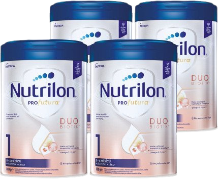 NUTRILON Profutura Duobiotik 1 počiatočné dojčenské mlieko 4 x 800 g