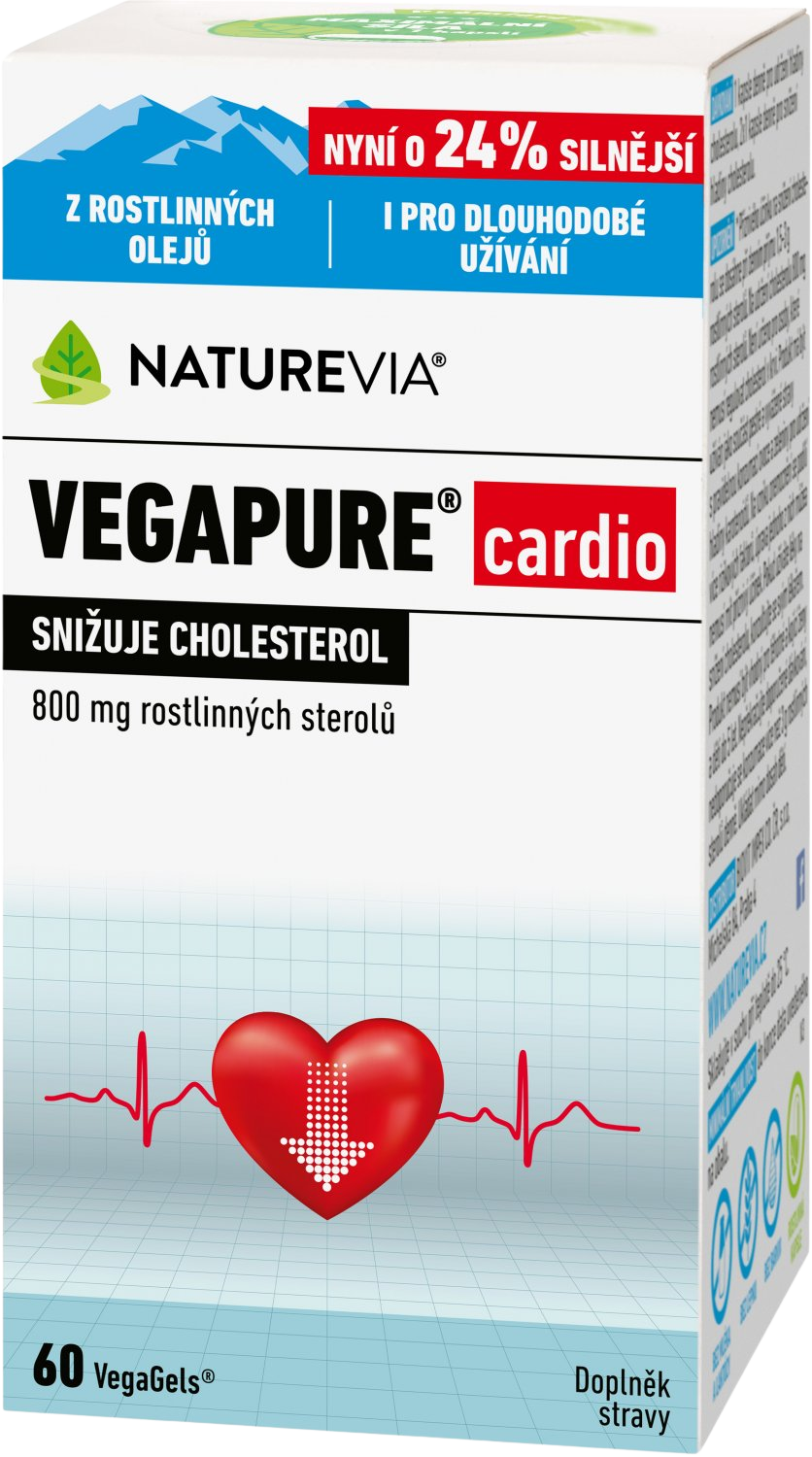 NatureVia Vegapure Cardio mäkké tobolky na udržanie normálnej hladiny cholesterolu 60 cps kúpite na Pilulka.sk