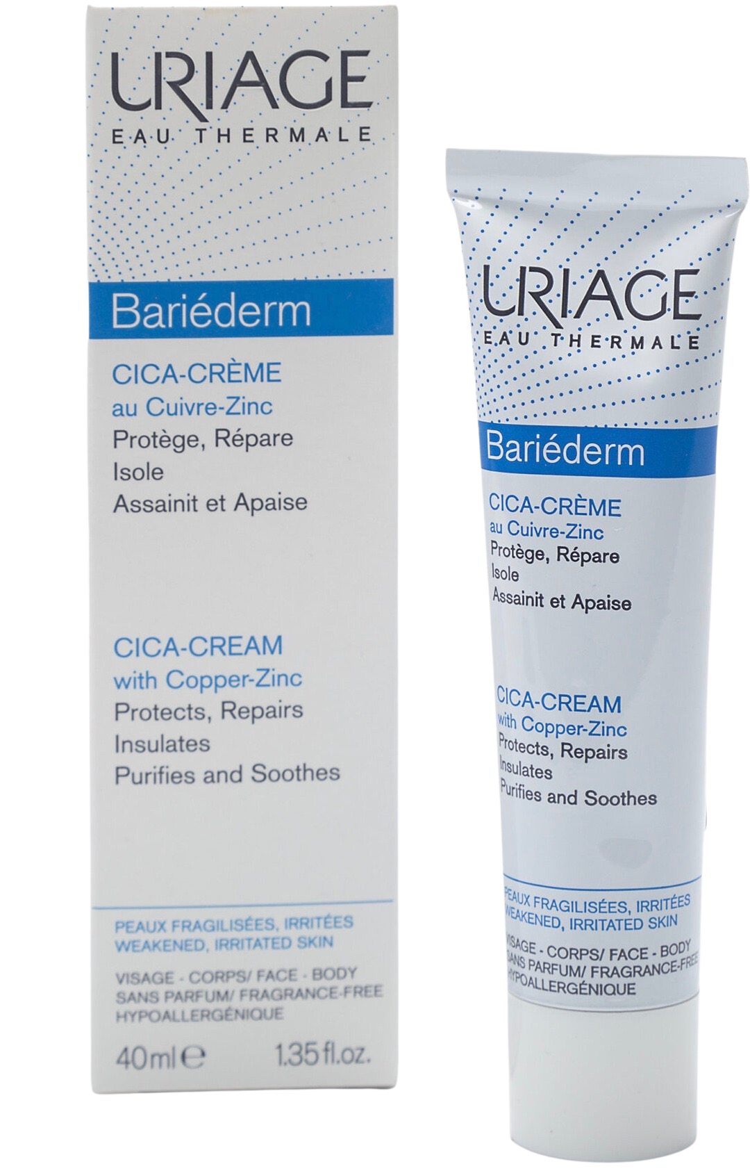 Uriage Bariéderm Cica-Cream with Copper-Zinc reparačný krém s obsahom medi a zinku s panthenolom 40 ml