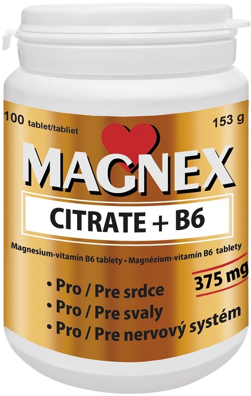 MAGNEX Citrate 375 mg + B6 100 tabliet