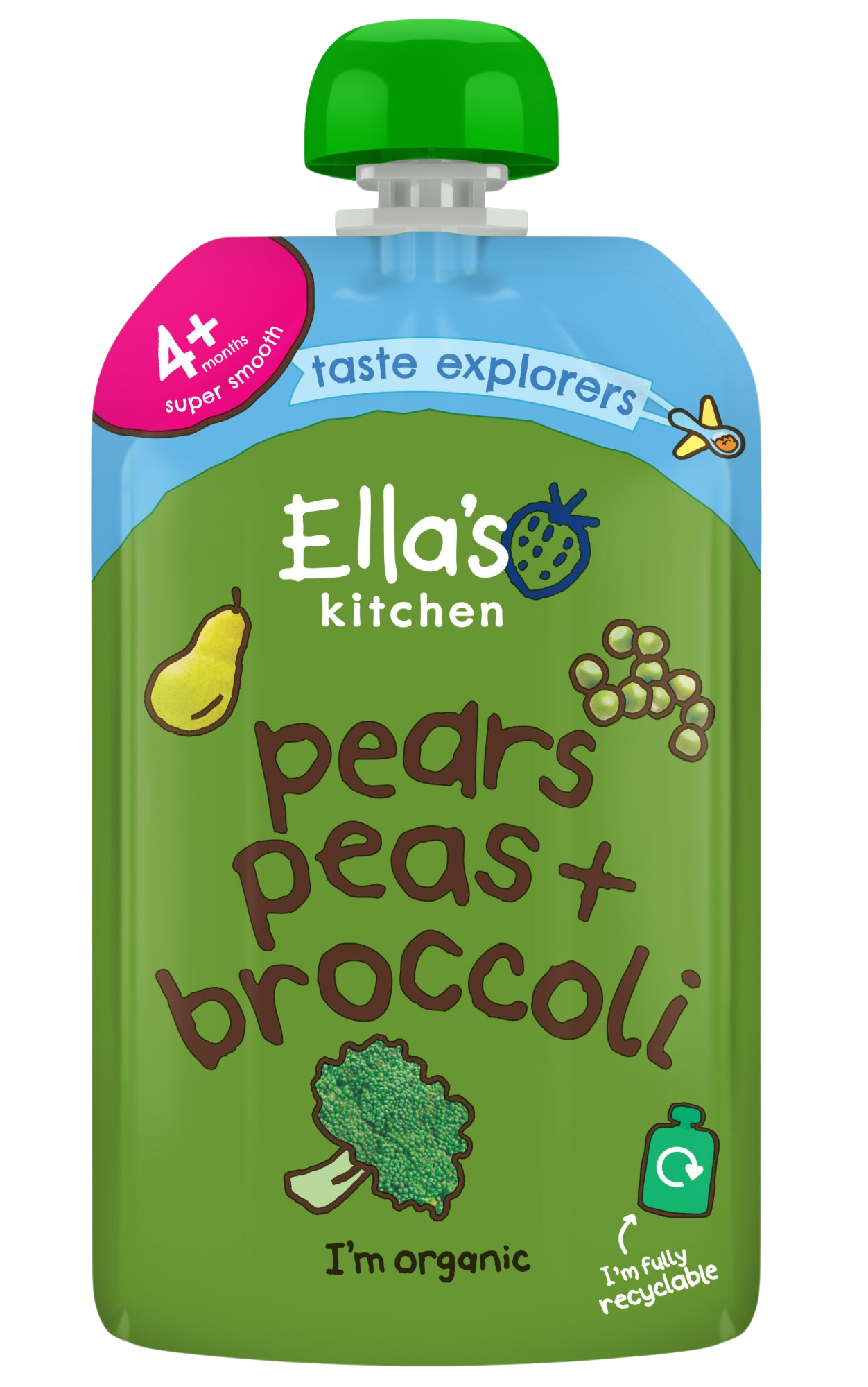 ELLA'S KITCHEN BIO Hruška, hrášok a brokolica 120 g kúpite na Pilulka.sk