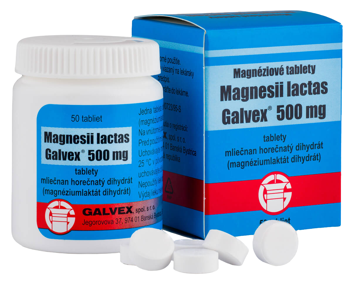 GALVEX Magnéziové tablety 500 mg 50 ks kúpite na Pilulka.sk