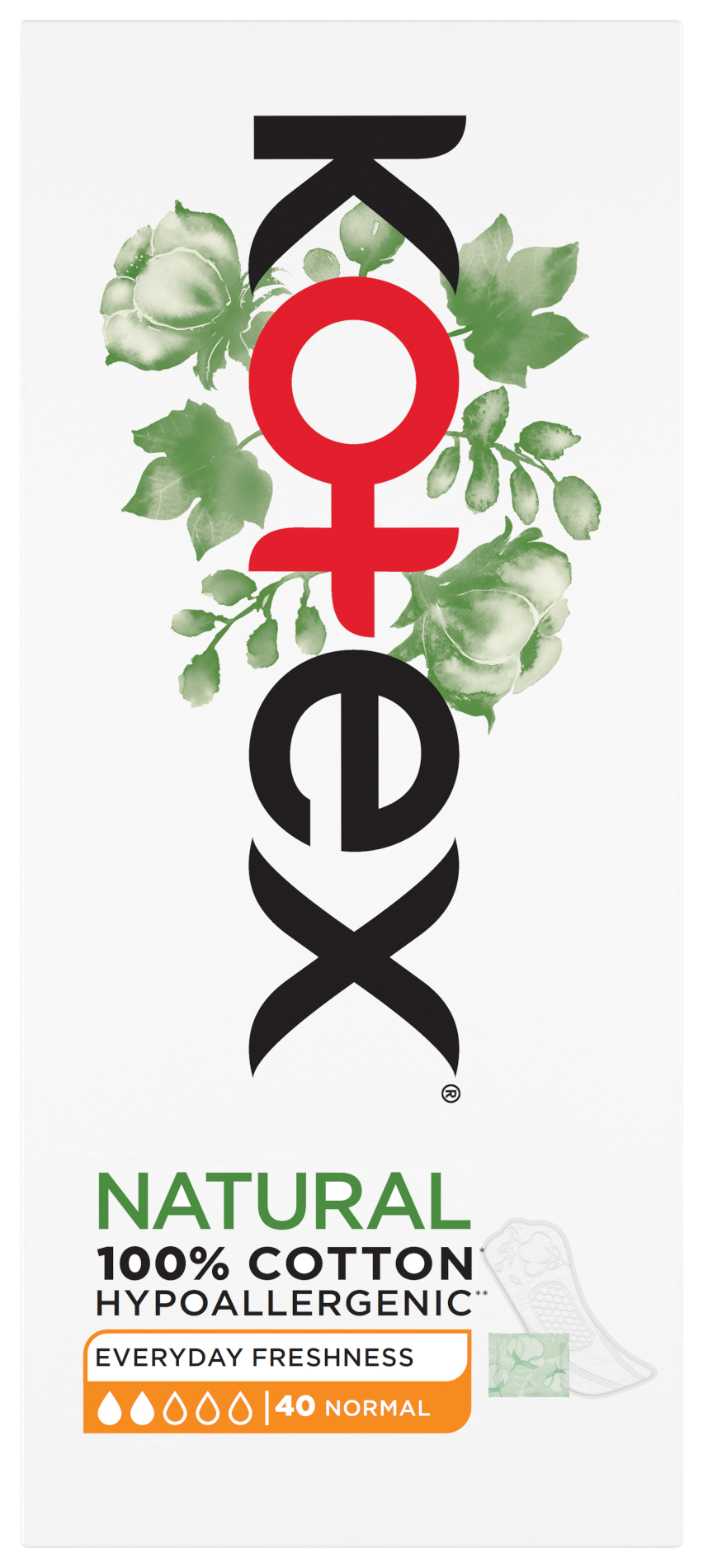 KOTEX® ® vložky Natural Normal 40 ks